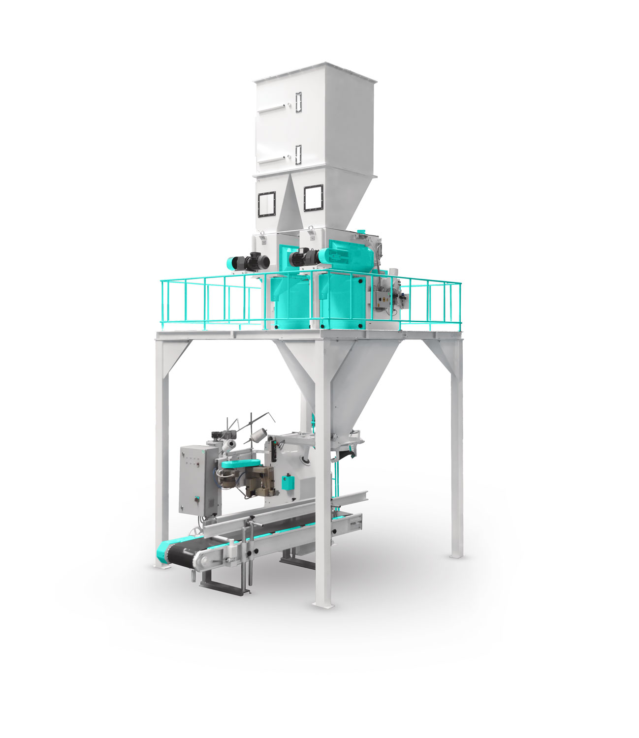 Flour Bagging Machine System With Double Weigh Hopper & Single Station 5/10 Kg4